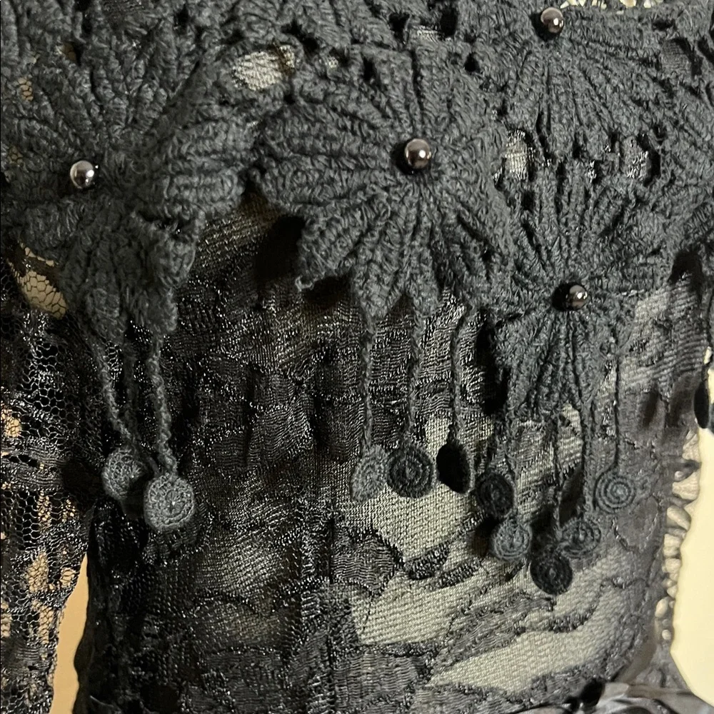 🖤Elegant Black Lace Off-Shoulder Dress - Picture 11 of 16